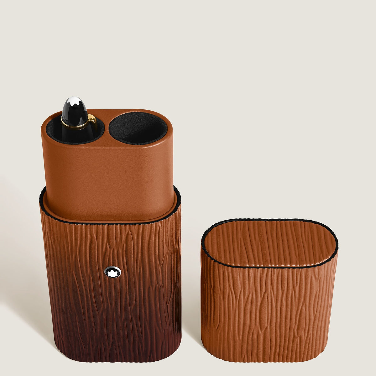 Montblanc Etui für 2 Schreibgeräte aus Corteccia Leder mit Sfumato Effekt – Ansicht 4