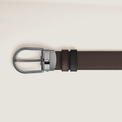 Montblanc Wendbarer Gürtel mit hufeisenförmiger Schließe 30 mm aus hochwertigem Leder (MB222355) – Ansicht 5