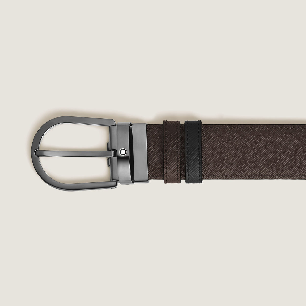 Montblanc Wendbarer Gürtel mit hufeisenförmiger Schließe 35 mm aus hochwertigem Leder (MB222357) – Ansicht 3
