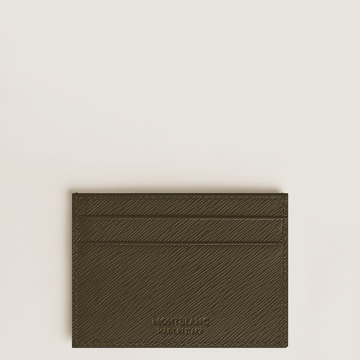 Montblanc Kartenetui 5 cc aus Sartorial Leder – Khaki – Ansicht 2