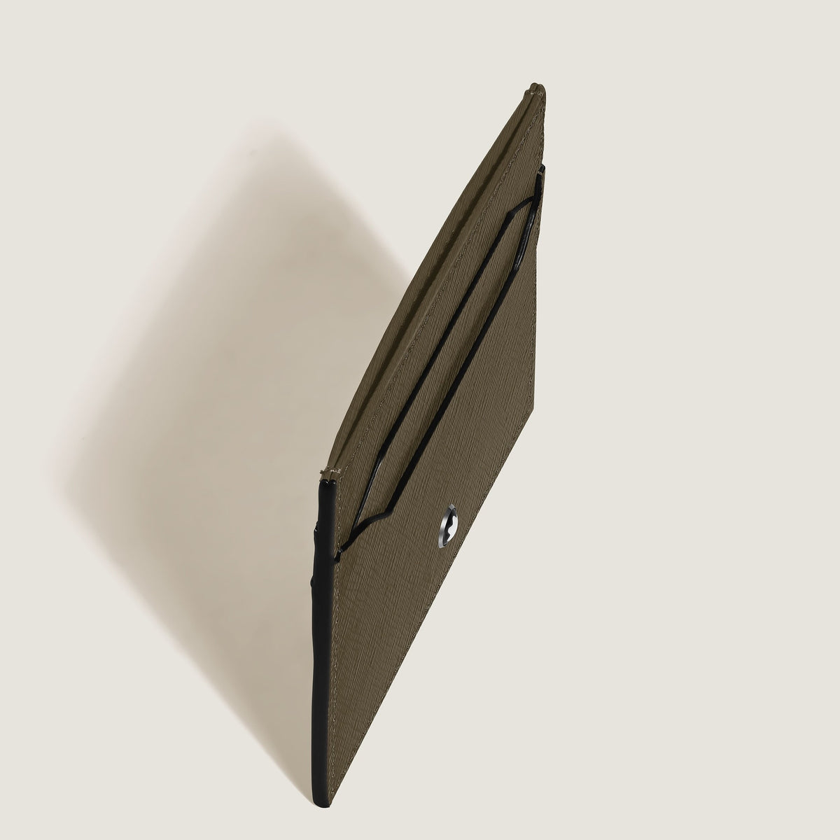 Montblanc Kartenetui 5 cc aus Sartorial Leder – Khaki – Ansicht 3
