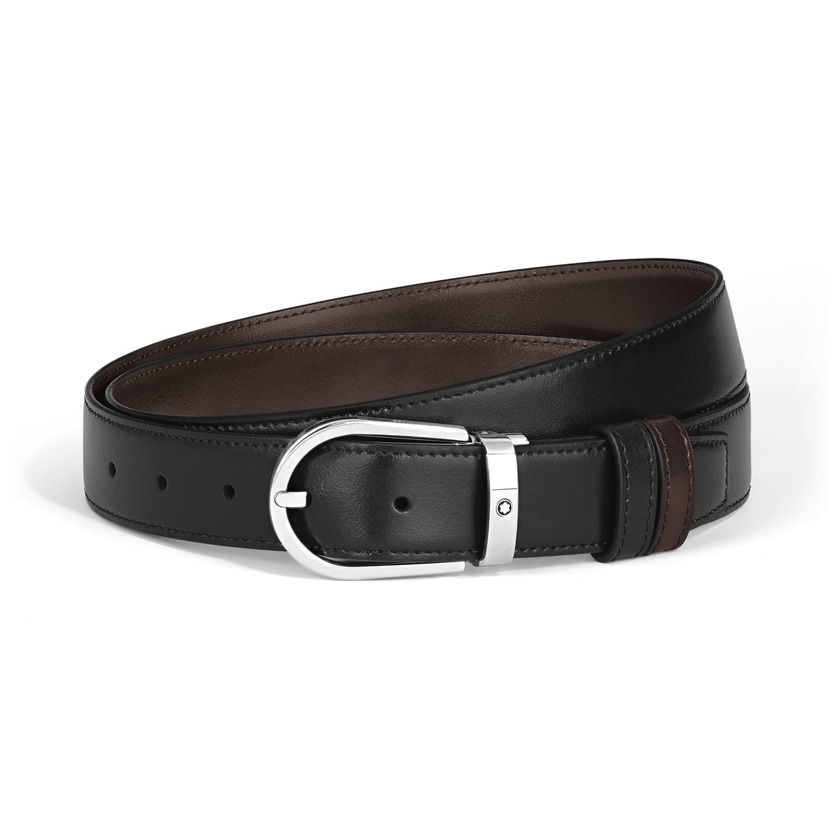 Montblanc Wendbarer Gürtel mit hufeisenförmiger Schließe 30 mm aus Meisterstück Leder – Ansicht 1