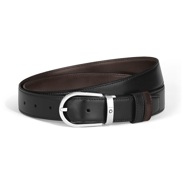 Montblanc Wendbarer Gürtel mit hufeisenförmiger Schließe 30 mm aus Meisterstück Leder