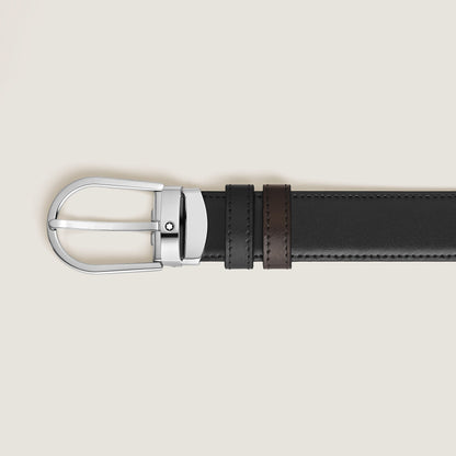 Montblanc Wendbarer Gürtel mit hufeisenförmiger Schließe 30 mm aus Meisterstück Leder – Ansicht 3