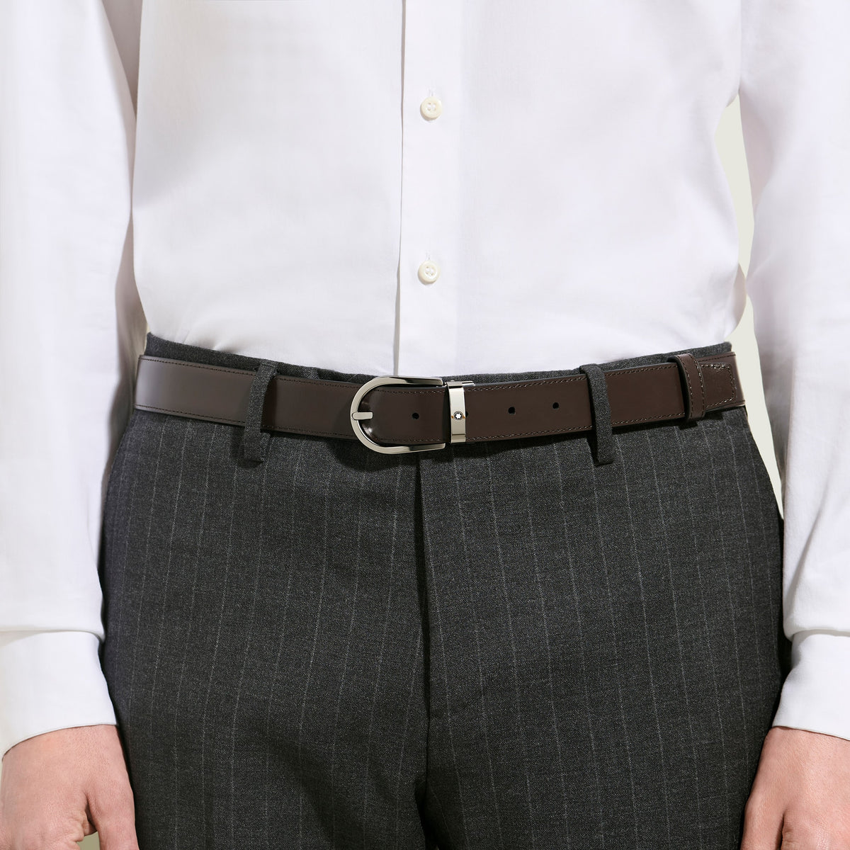 Montblanc Wendbarer Gürtel mit hufeisenförmiger Schließe 30 mm aus Meisterstück Leder – Ansicht 4