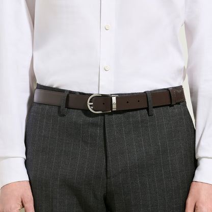 Montblanc Wendbarer Gürtel mit hufeisenförmiger Schließe 30 mm aus Meisterstück Leder – Ansicht 4