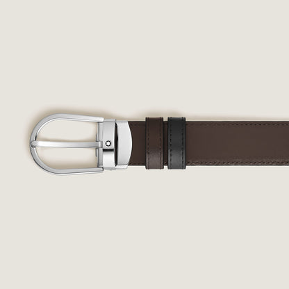 Montblanc Wendbarer Gürtel mit hufeisenförmiger Schließe 30 mm aus Meisterstück Leder – Ansicht 5