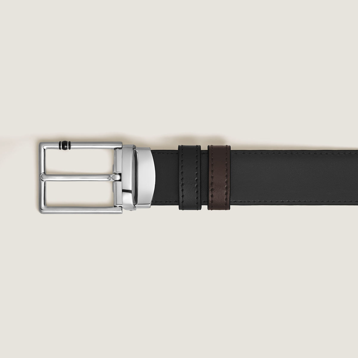 Montblanc Wendbarer Gürtel mit rechteckiger Meisterstück Schließe 30 mm aus Leder (MB222373) – Ansicht 2