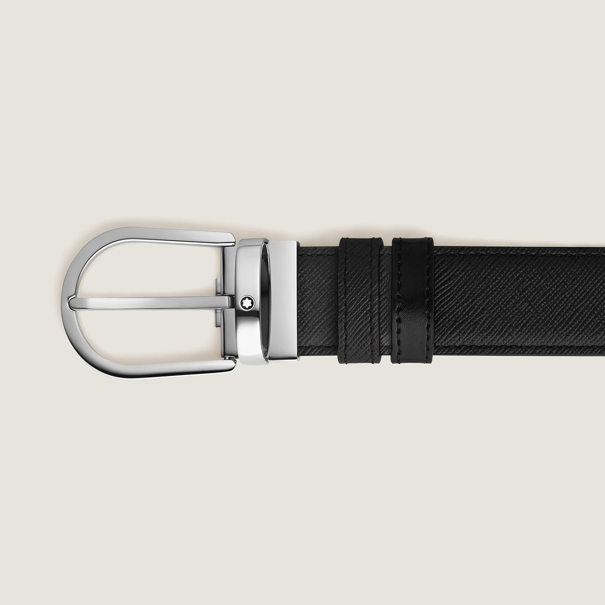 Montblanc Wendbarer Gürtel mit hufeisenförmiger Schließe 35 mm aus Sartorial Leder (MB222383) – Ansicht 2