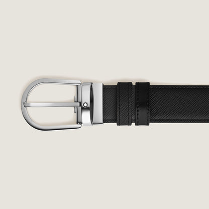 Montblanc Wendbarer Gürtel mit hufeisenförmiger Schließe 35 mm aus Sartorial Leder (MB222383) – Ansicht 2