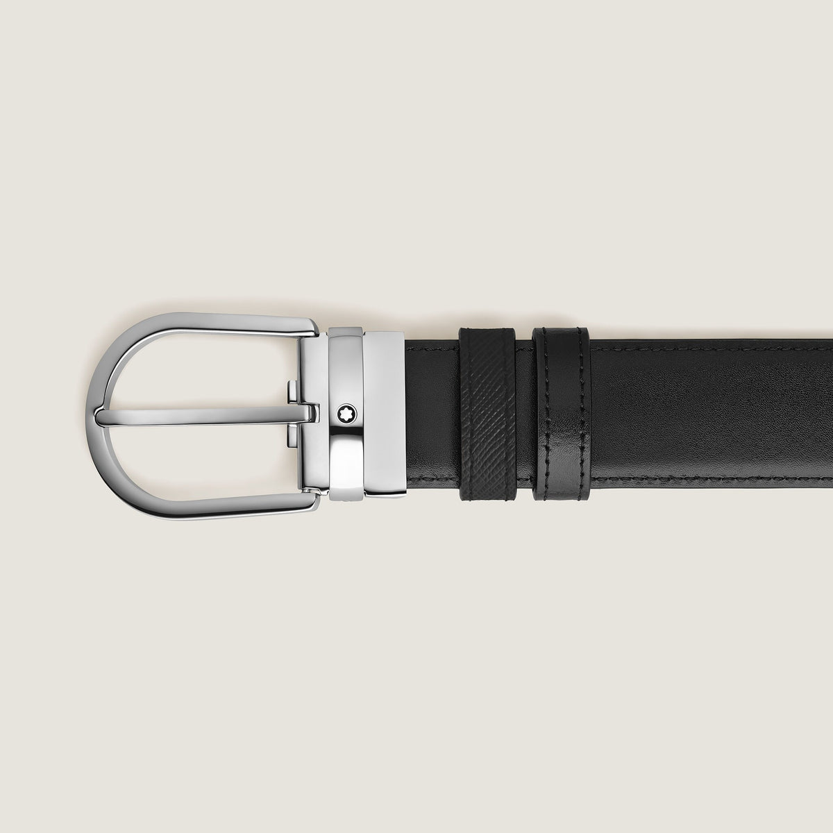 Montblanc Wendbarer Gürtel mit hufeisenförmiger Schließe 35 mm aus Sartorial Leder (MB222383) – Ansicht 3