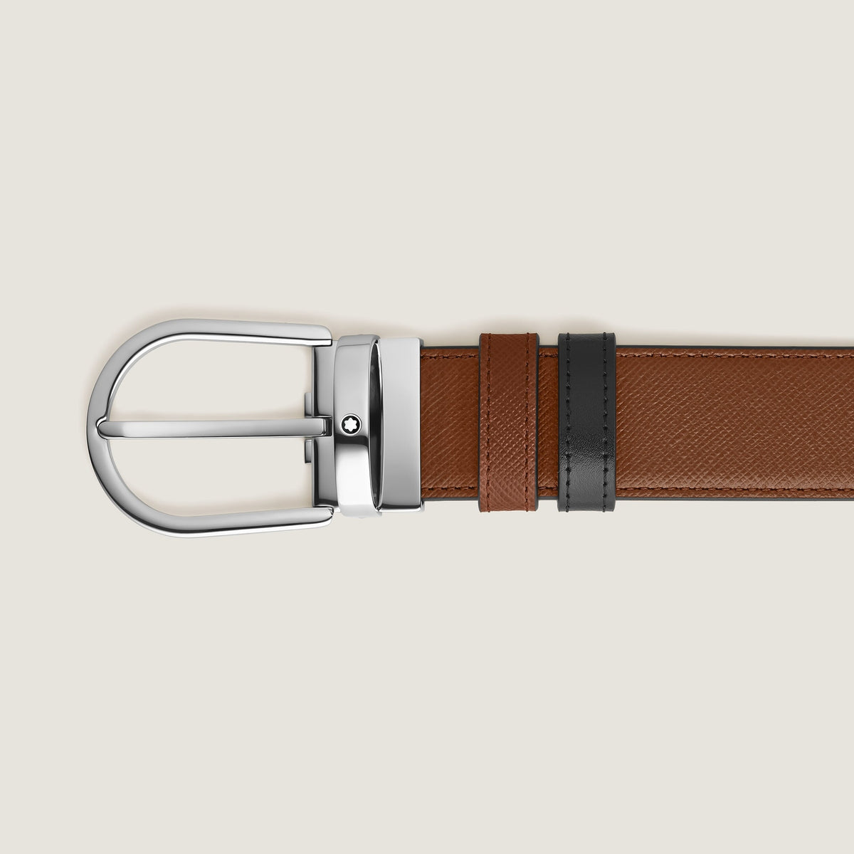 Montblanc Wendbarer Gürtel mit hufeisenförmiger Schließe 35 mm aus Sartorial Leder (MB222385) – Ansicht 2