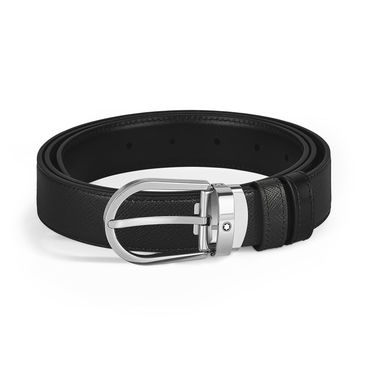 Montblanc Wendbarer Gürtel mit hufeisenförmiger Schließe 30 mm aus Sartorial Leder (MB222389) – Ansicht 1