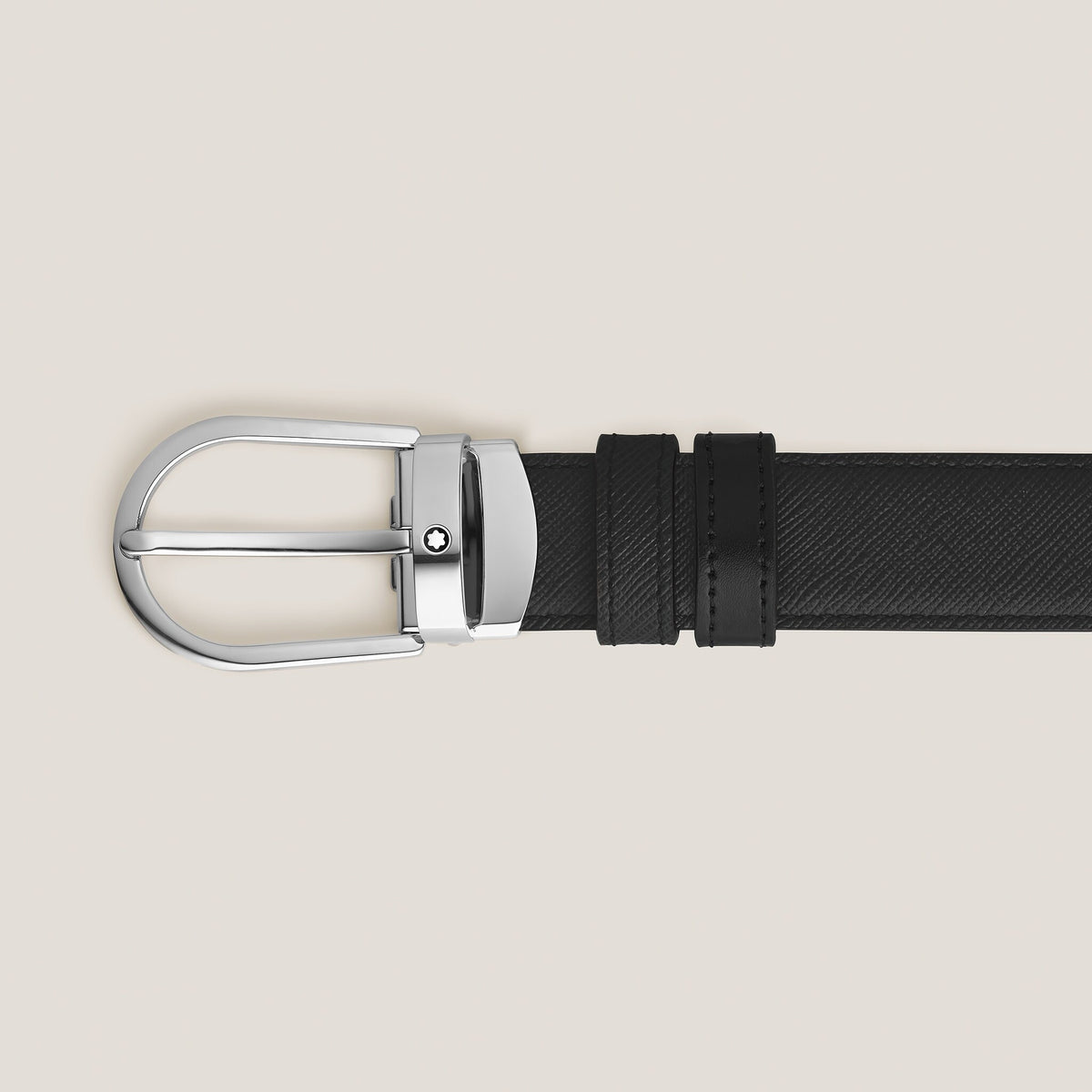 Montblanc Wendbarer Gürtel mit hufeisenförmiger Schließe 30 mm aus Sartorial Leder (MB222389) – Ansicht 3