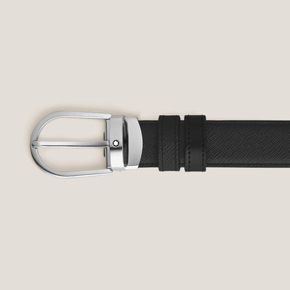 Montblanc Wendbarer Gürtel mit hufeisenförmiger Schließe 30 mm aus Sartorial Leder (MB222389) – Ansicht 3