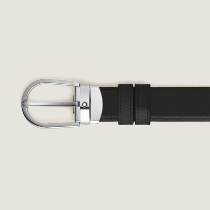 Montblanc Wendbarer Gürtel mit hufeisenförmiger Schließe 30 mm aus Sartorial Leder (MB222389) – Ansicht 4