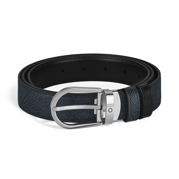 Montblanc Wendbarer Gürtel mit hufeisenförmiger Schließe 30 mm aus Sartorial Leder (MB222391)