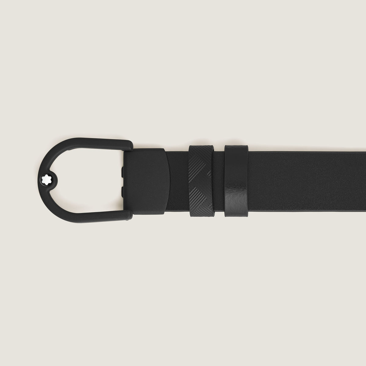 Montblanc Wendbarer Gürtel aus Leder in Schwarz/Schwarz mit hufeisenförmiger leichter Schließe 30 mm – Ansicht 5