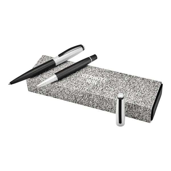 CERRUTI 1881 Schreibset Benson Black & Chrome (Kugelschreiber & Tintenroller)
