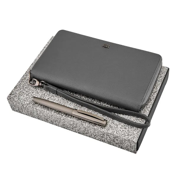 CERRUTI 1881 Schreibset Jefferson (Tintenroller & Reisebrieftasche)