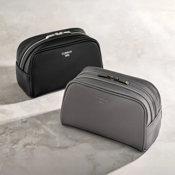 HUGO BOSS Card Holder Double B Saffiano, gunmetal