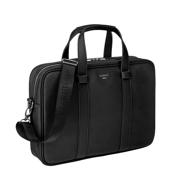 HUGO BOSS Card Holder Double B Saffiano, gunmetal