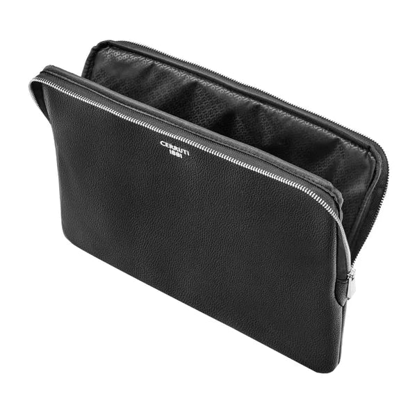 HUGO BOSS Card Holder Double B Saffiano, gunmetal