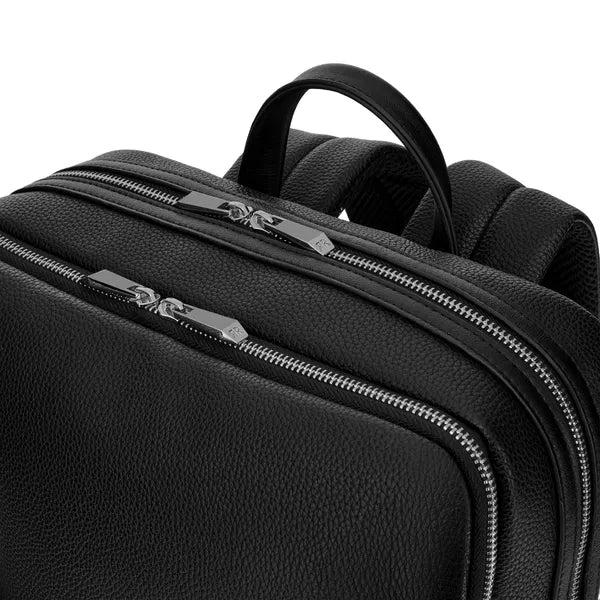 HUGO BOSS Card Holder Double B Saffiano, gunmetal