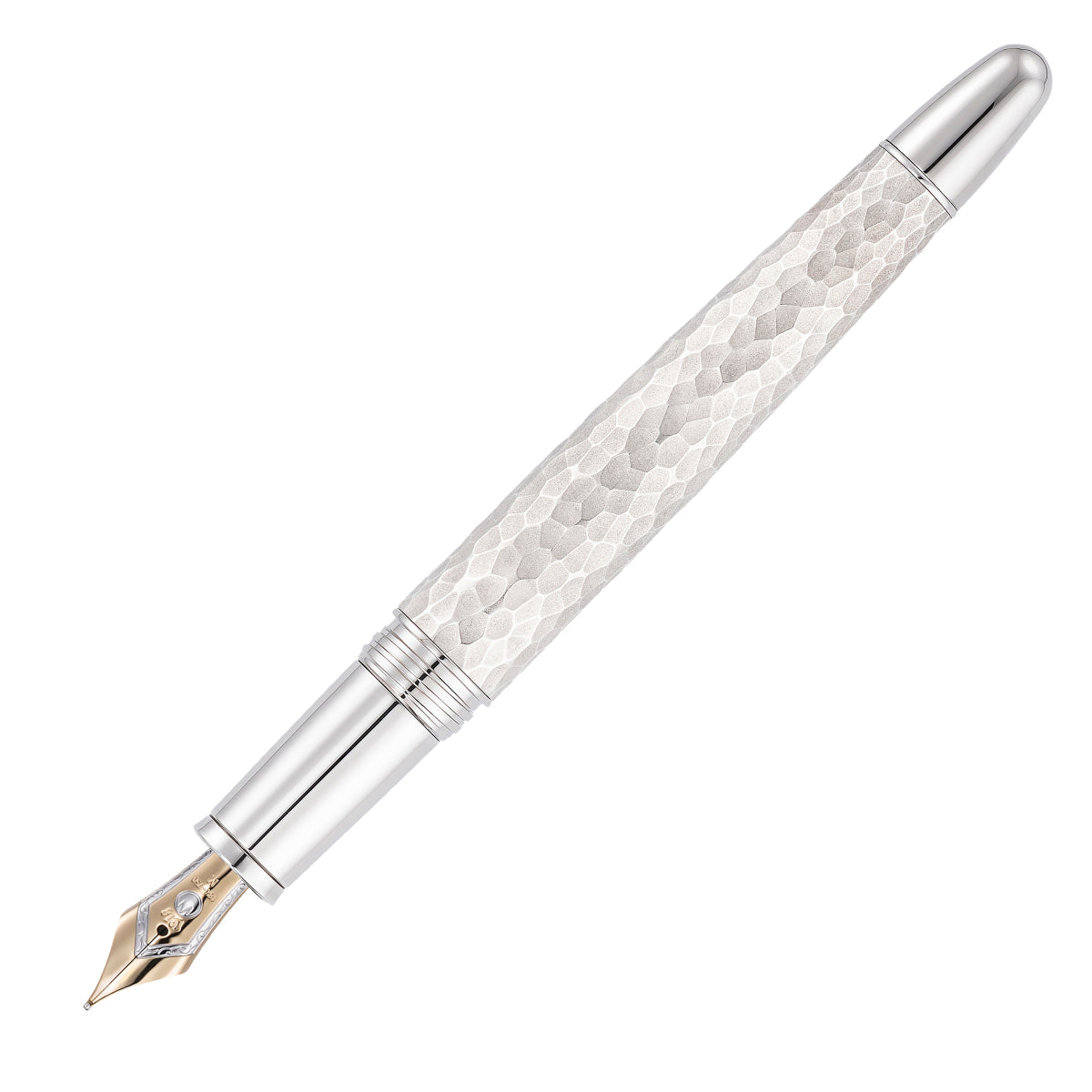 Waldmann Füllhalter Impact, 18kt, Sterlingsilber Hammerschlag