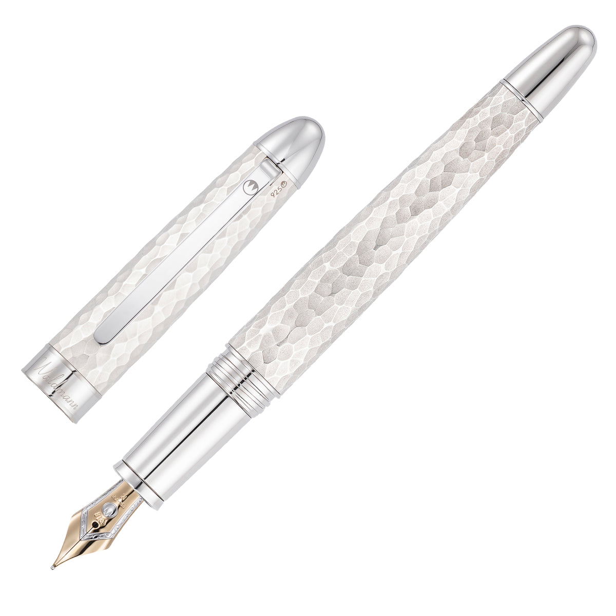 Waldmann Füllhalter Impact, 18kt, Sterlingsilber Hammerschlag