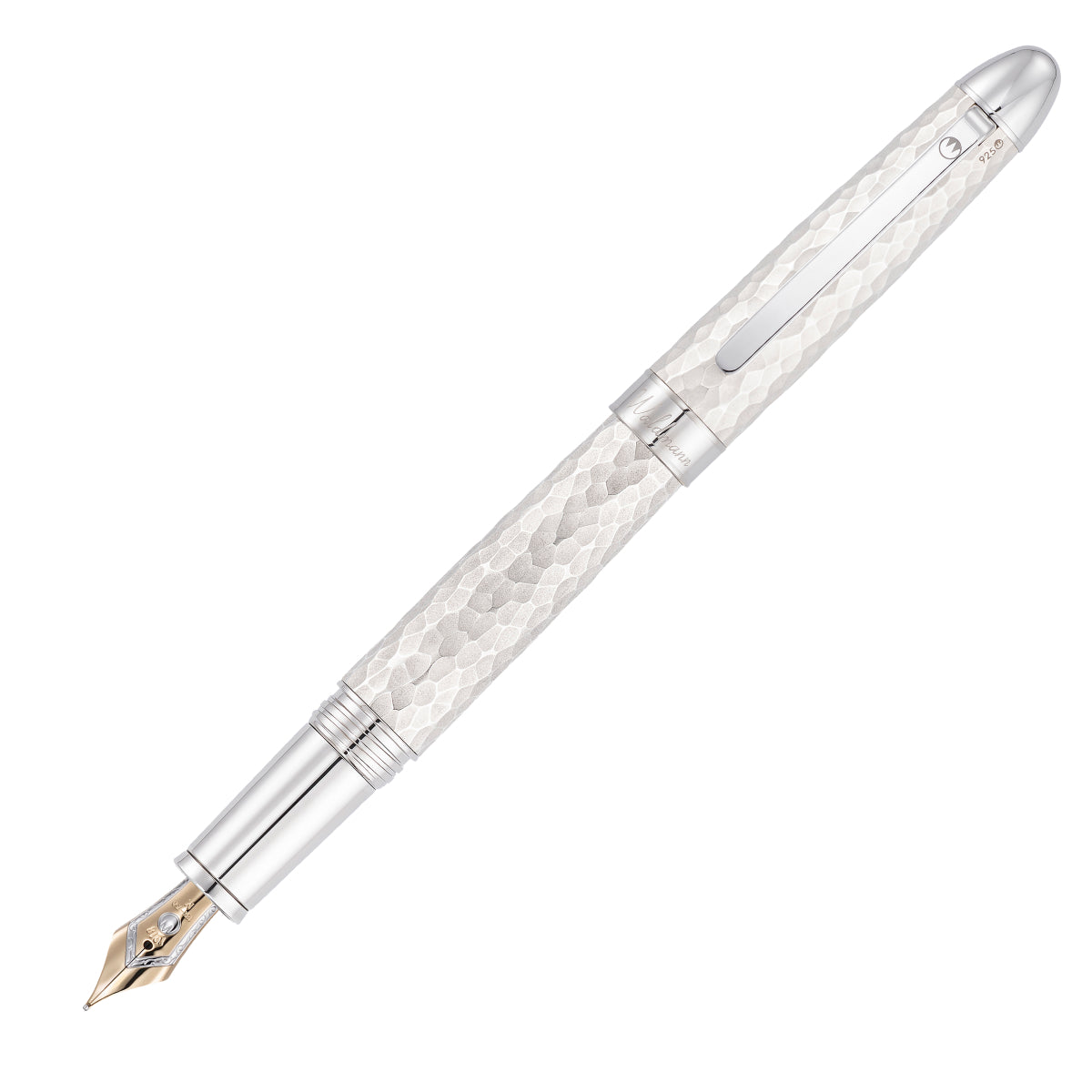 Waldmann Füllhalter Impact, 18kt, Sterlingsilber Hammerschlag