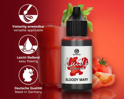 Octopus Fluids Alcohol Ink Octopus Fluids Alcohol Inks Basic Bloody Mary Red