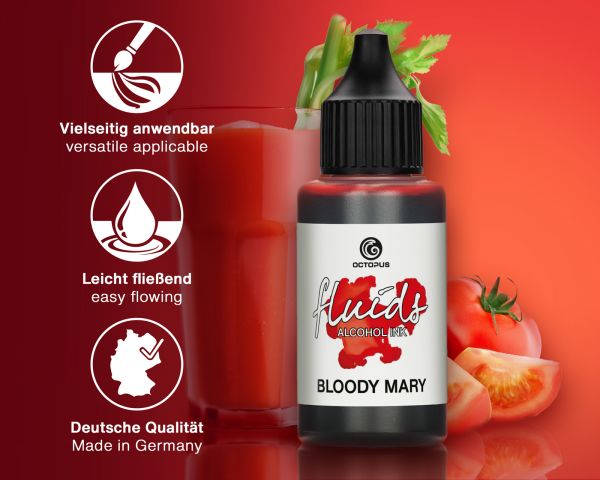 Octopus Fluids Alcohol Ink Basic Bloody Mary Red