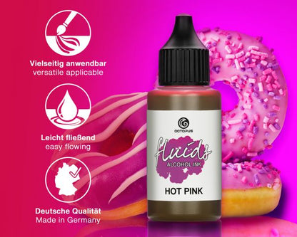 Octopus Fluids Alkoholtinte Alcohol Ink HOT PINK 100 ml