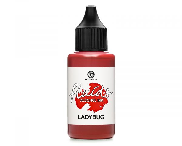 Octopus Fluids Alkoholtinte Fluid Art Alcohol Inks Basic Ladybug Rot