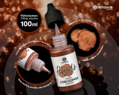 Octopus Fluids Alcohol Ink Metallic Coin Copper 100 ml