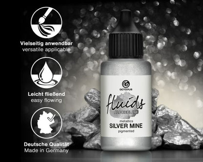 Octopus Fluids Alkoholtinte Metallic Silver Mine