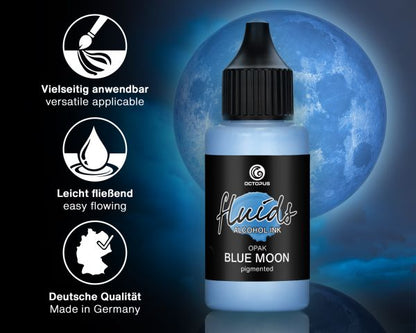 Octopus Fluids Alcohol Ink Opaque OPAK Blue Moon Blue