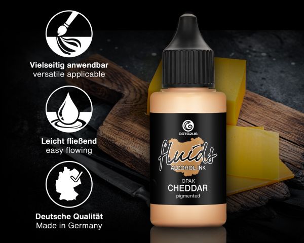 Octopus Fluids Alkoholtinte Opak Cheddar Orange