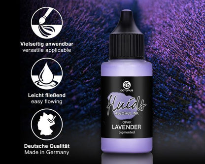 Octopus Fluids Alcohol Ink OPAQUE Lavender, Purple, opaque, 30 ml