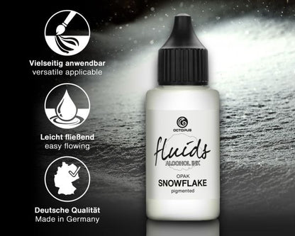 Octopus Fluids Alkoholtinte Fluid Art/Resin SNOWFLAKE Weiß 100 ml