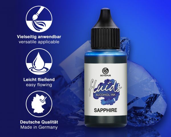 Octopus Fluids Alkoholtinte Blue Sapphire 100 ml