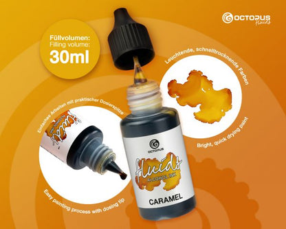 Octopus Fluids Alcohol Ink for Fluid Art & Resin Alcohol Inks Basic Caramel Brown