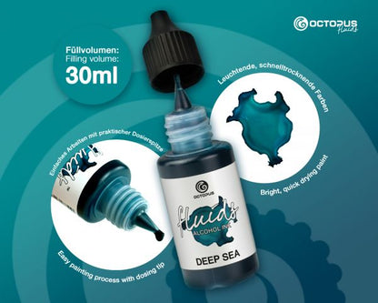 Octopus Fluids Alcohol Ink Deep Sea Blue 30 ml