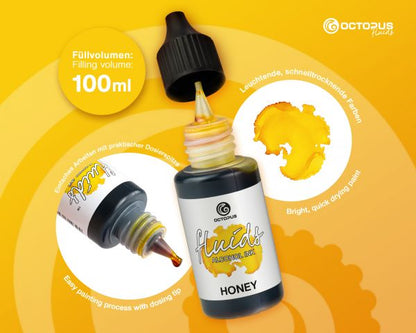 Octopus Fluids Alcohol Ink Basic Honey 100 ml Alcohol Ink Brown