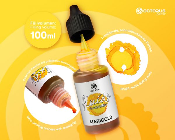 Octopus Fluids Alkoholtinte Marigold Gelb 100 ml