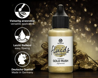 Octopus Fluids Alcohol Ink Metallic Gold Rush