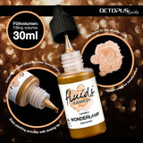Octopus Fluids Alkoholtinte Metallic für Fluid Art und Resin Wonderlamp Gold 30 ml