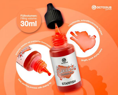Octopus Fluids Alcohol Ink Starfish Orange
