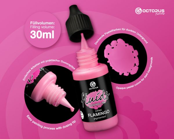 Octopus Fluids Alcohol Ink Opaque Pastel Flamingo Pink